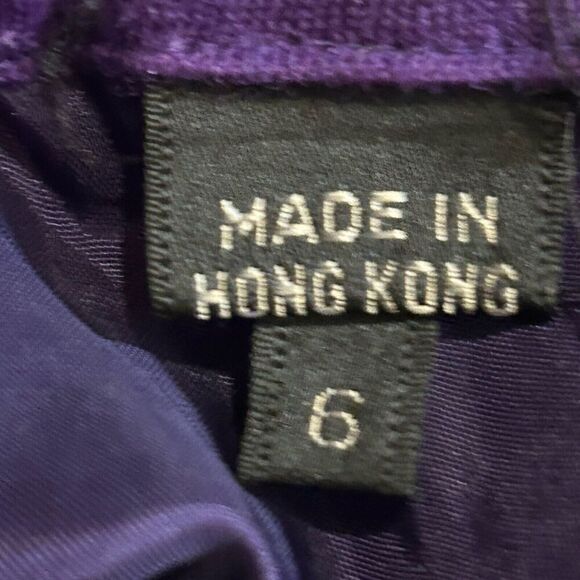 Vintage Purple Wool Halter Jumpsuit Women's Size 6  Sleeveless w/ Open Cardigan - Picture 7 of 11